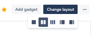Jira Dashboards: Dashboard Layout Change Options